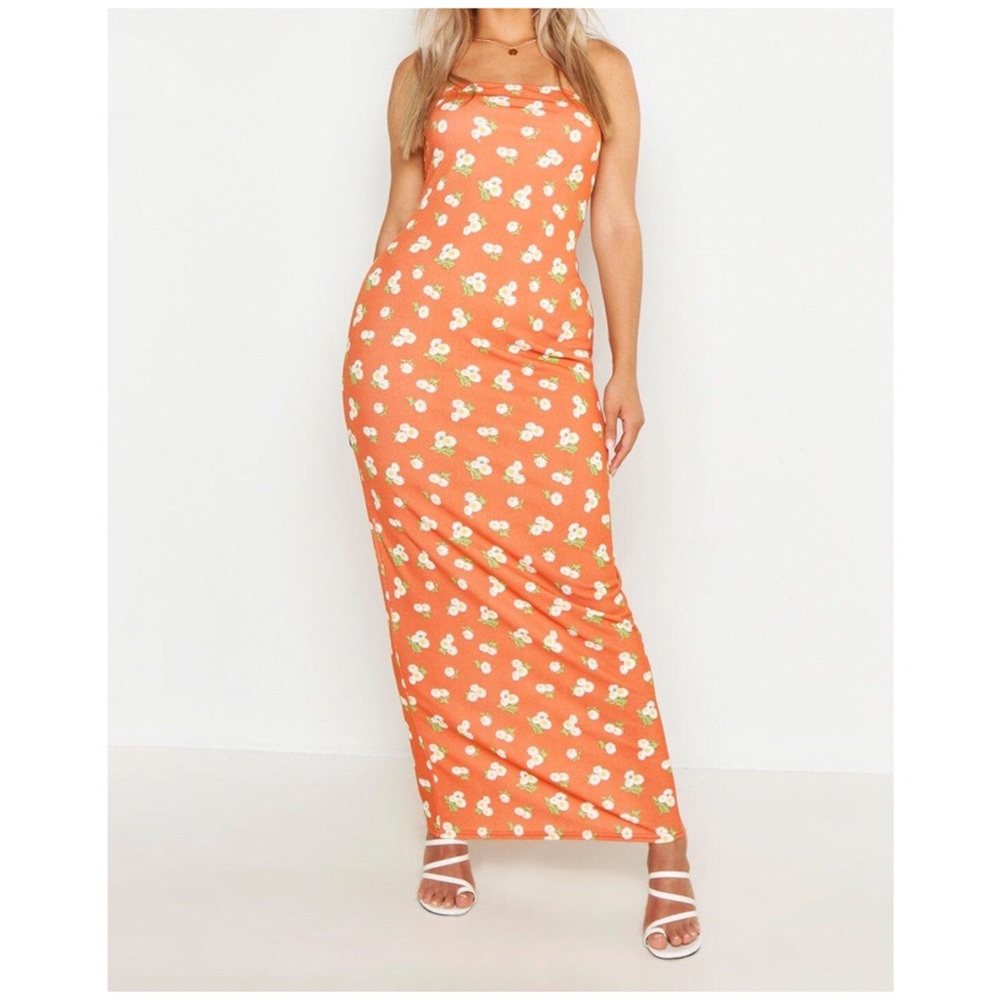 🌻Bandeau Style Floral Maxi Dress